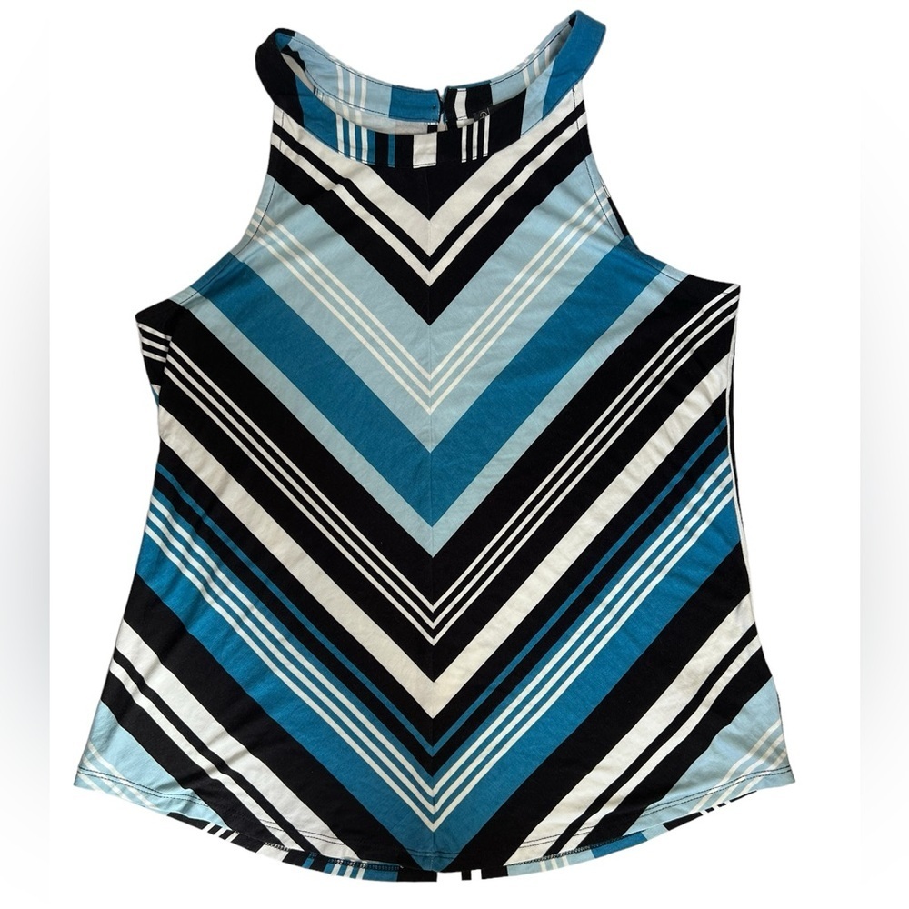 Adrianna Papell - Womens Sleeveless Striped Top Sz. MD